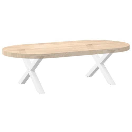 Natulvd Kurze Tischbeine, robuste Metall-Tischbeine, 2er-Set, X-förmige Möbelbeine mit Schraube und Füßen, Matte für Schreibtisch, Couchtisch, Esstisch, 50 x 30 cm (Weiß) von Natulvd