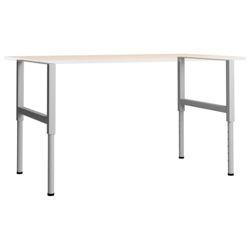 Natulvd Metall Tischbeine 2er Set, 69-95cm Höhenverstellbar, Industrie Tischbankbeine für DIY Couchtisch, Esstisch, Möbelprojekt, 85cm B (Grau) von Natulvd