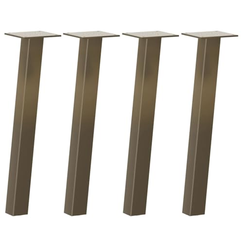 Natulvd Neigbare Tischbeine 4 Stück, 42 cm Industrierohr DIY Möbel Tischbeine mit Schrauben für DIY Schreibtisch Frühstück Bar Stand Bank (Braun) von Natulvd