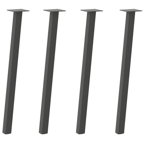 Natulvd Neigbare Tischbeine 4er Set, 72cm Industrierohr DIY Möbel Tischbeine mit Schrauben für DIY Schreibtisch Frühstück Bar Stand Bank (Anthrazit) von Natulvd