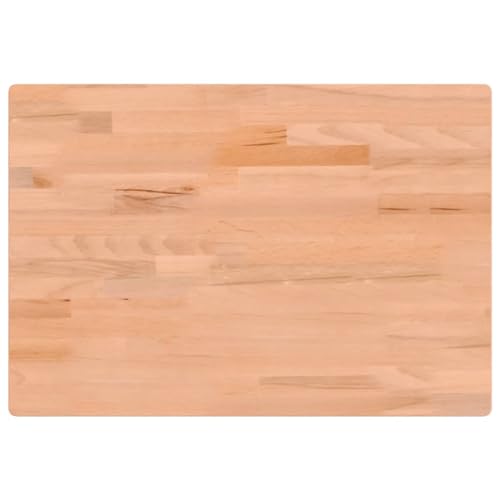 Natulvd Rechteckige Tischplatte – 25 mm dicke Schreibtischplatte aus Holz für Esstische und DIY-Möbel (80 x 55 cm) von Natulvd
