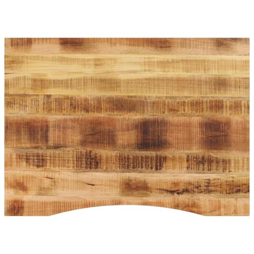 Natulvd Rechteckige Tischplatte mit gebogenem Design, rustikale Oberfläche, 25 mm dicke Holz-Schreibtischplatte für Kaffee, Esszimmer, Beistelltische (braun) von Natulvd
