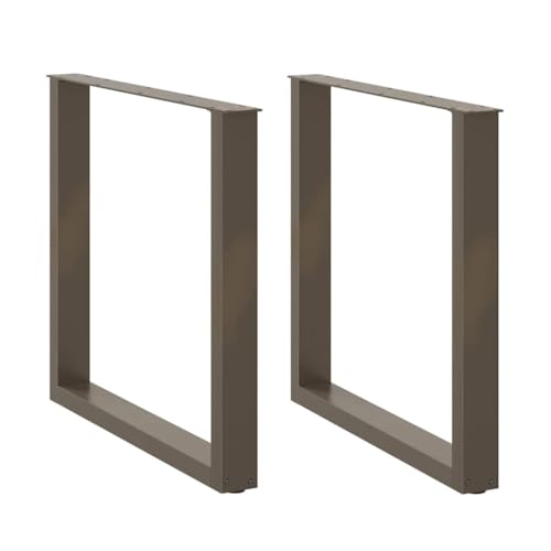 Natulvd Robuste Metall-Tischbeine, 72 cm, U-förmige industrielle Stahl-Tischbankbeine für DIY-Tischbänke, Couchtisch, Esstisch, Möbelprojekt, 90 x 72 cm (braun) von Natulvd