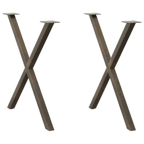 Natulvd Robuste Metall-Tischbeine, 72 cm, industrielle X-förmige Möbelbeine mit verstellbaren Füßen, stabile Schreibtischbeine für DIY-Tisch, Schreibtisch, Bank, Frühstücksbar, 70 x 72 cm, Braun, 2 Natulvd Robuste Metall-Tischbeine, 72 cm, industrielle X-förmige Möbelbeine mit verstellbaren Füßen, stabile Schreibtischbeine für DIY-Tisch, Schreibtisch, Bank, Frühstücksbar, 70 x 72 cm, Braun, 2 von Natulvd
