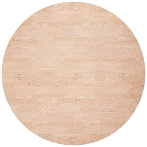Natulvd Runde Tischplatte Ø70 cm Massivholz Ersatzbrett Runde Esstisch Tischplatte Massiv Eiche Rustikale Holzmöbelplatte 40 mm T von Natulvd