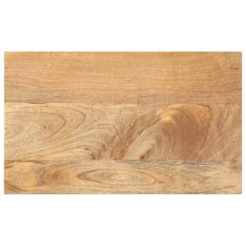 Natulvd Rustikale Holz-Tischplatte, 25 mm dick, 60 x 40 cm, Küchen-Esstischplatte, rechteckiges Holzersatzbrett von Natulvd