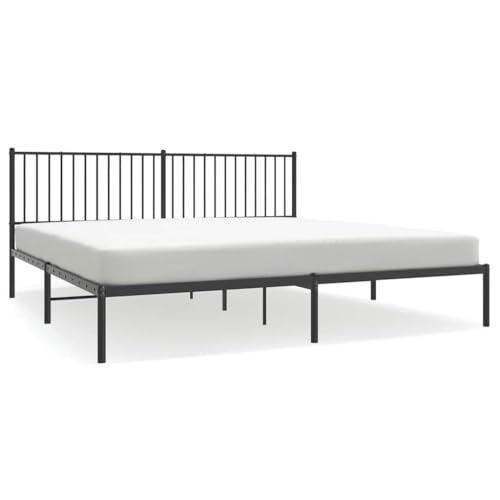 Natulvd Schlichtes Metall-Bettgestell, Super-Kingsize-Plattformbett mit Kopfteil und Lattenstütze, kein Boxspringbett erforderlich, für Schlafzimmer, Kinder, Studenten, Jugendliche (193 x 203 cm Natulvd Schlichtes Metall-Bettgestell, Super-Kingsize-Plattformbett mit Kopfteil und Lattenstütze, kein Boxspringbett erforderlich, für Schlafzimmer, Kinder, Studenten, Jugendliche (193 x 203 cm von Natulvd