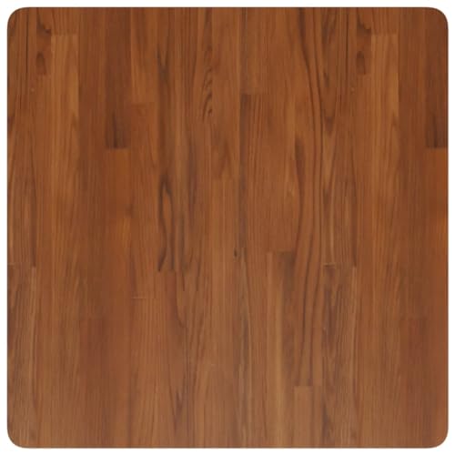 Natulvd Schreibtischplatte aus massivem Eichenholz, 40 mm dick, rechteckige Holztischplatte, Arbeitsfläche, große Tischplatte, Arbeitsplatte, Desktop-Arbeitsplatte, 70 x 70 cm (Dunkelbraun) von Natulvd