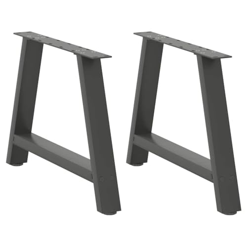 Natulvd Set mit 2 Couchtischbeinen für Frühstücksbar oder Arbeitsplatte, eine geformte Stahlbasis für Küchentisch, Schreibtischmöbel, DIY, 60 x 42 cm (Anthrazit) von Natulvd