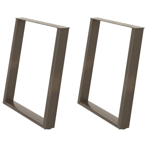 Natulvd Tischbeine, 2 Stück, robust, industriell, geneigt, DIY-Möbelbeine, Metall mit Schrauben für Schreibtisch, Esstisch, Couchtisch, Frühstücksbank, 70 x 72 cm (braun) von Natulvd