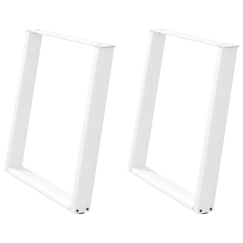 Natulvd Tischbeine, 2 Stück, robust, industriell, geneigt, DIY-Möbelbeine, Metall mit Schrauben für Schreibtisch, Esstisch, Couchtisch, Frühstücksbank, 70 x 72 cm (weiß) von Natulvd
