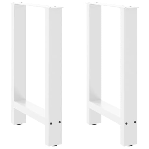 Natulvd Tischbeine, 72 cm, 2er-Set, industrieller Stahl, DIY-Schreibtischbeine für Arbeitsplatte, Möbel, Esstisch, Couchtisch, 60 x 72 cm (weiß) von Natulvd