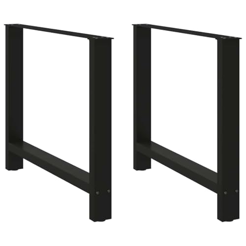 Natulvd Tischbeine, 72 cm, 2er-Set, industrieller Stahl, DIY-Schreibtischbeine für Arbeitsplatte, Möbel, Esstisch, Couchtisch, 90 x 72 cm (schwarz) von Natulvd