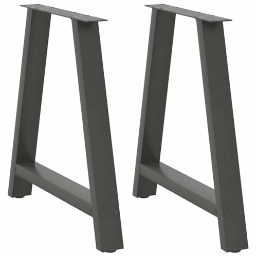 Natulvd Tischbeine aus Stahl für Frühstücksbar oder Arbeitsplatte, 72 cm hoch, A-förmige Metall-Möbelbeine für Küchentisch, Schreibtisch, DIY, 80 x 72 cm (Anthrazit) von Natulvd