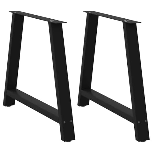 Natulvd Tischbeine aus Stahl für Frühstücksbar oder Arbeitsplatte, 72 cm hoch, A-förmige Metall-Möbelbeine für Küchentisch, Schreibtisch, DIY, 90 x 72 cm (schwarz), 2 Stück von Natulvd