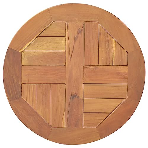 Natulvd Tischplatte 40x40 cm Rund Schreibtischplatte - Perfekt für Schreibtische, Esstische und mehr - Teakholz Massiv - 25 mm stabile Tischplatten (rund) von Natulvd
