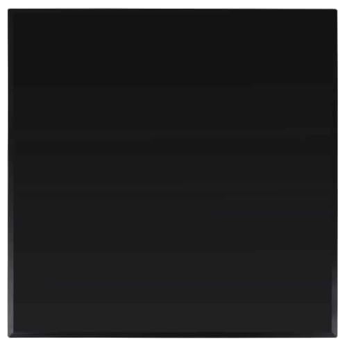 Natulvd Tischplatte aus Glas mit sicherem Rand - 70 x 70 cm - Perfekt für Schreibtisch, Esstisch und mehr - gehärtetes Glas - 6 mm stabile Tischplatten (Schwarz) von Natulvd