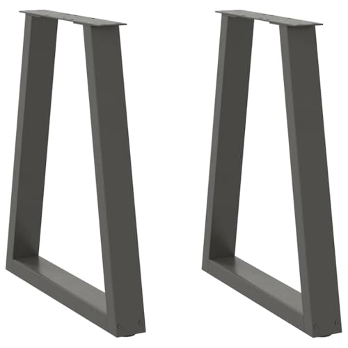 Natulvd Trapez Tischbeine 2er Set, 72cm H Schreibtischbeine für Bank Esstisch Beistelltisch Stühle Stahl (50x72cm, Anthrazit) von Natulvd