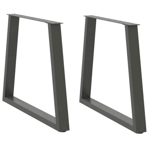 Natulvd Trapez Tischbeine 2er Set, 72cm H Schreibtischbeine für Bank Esstisch Beistelltisch Stühle Stahl (80x72cm, Anthrazit) von Natulvd