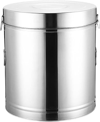 Natuogo Küchenorganisation Jars 10 kg 15 kg 20 kg 25 kg Mehl Müslisch Reisluftdicht auf Lagerbehälter Edelstahl Stock Pot - Insektenproof, feuchter Proof (15KG) von Natuogo