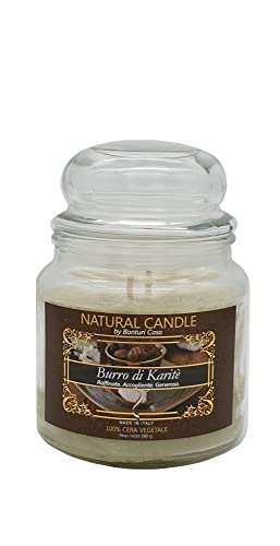 Natur Candle 167024 Duftkerze Muschio weiß, 100% Vegetalwachs, 380 g, s von Natur Candle