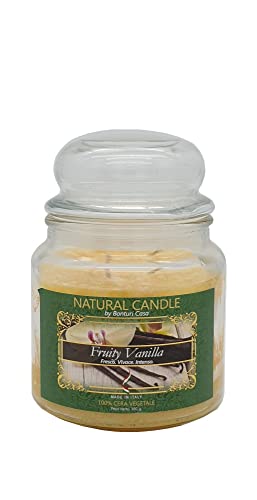 Natur Candle 167079 Duftkerze Fruity Vanilla, 100% Vegetalwachs, 380 g, s von Natur Candle