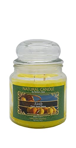 Natur Candle 167086 Sicily Duftkerze 100% Vegetal Wachs, 380 g, s von Natur Candle