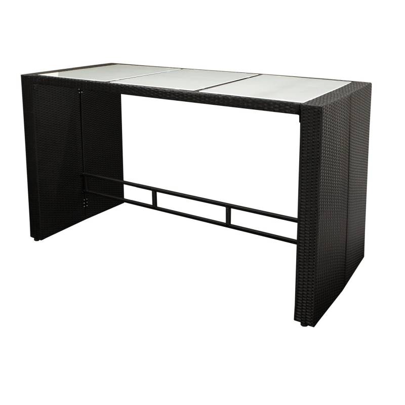 Natur24 Bartisch Metall Rattan Schwarz von Natur24