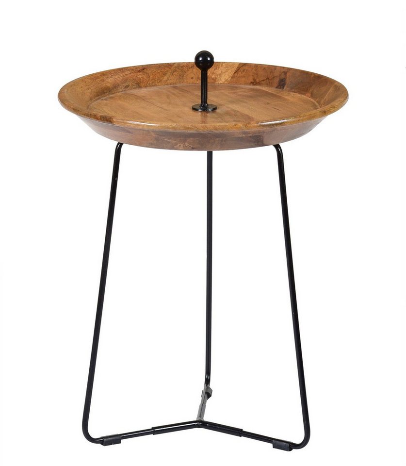 Natur24 Beistelltisch Brix Couchtisch 45x45x54 cm Mangoholz Stahl Natur Schwarz Natur24 Beistelltisch Brix Couchtisch 45x45x54 cm Mangoholz Stahl Natur Schwarz von Natur24