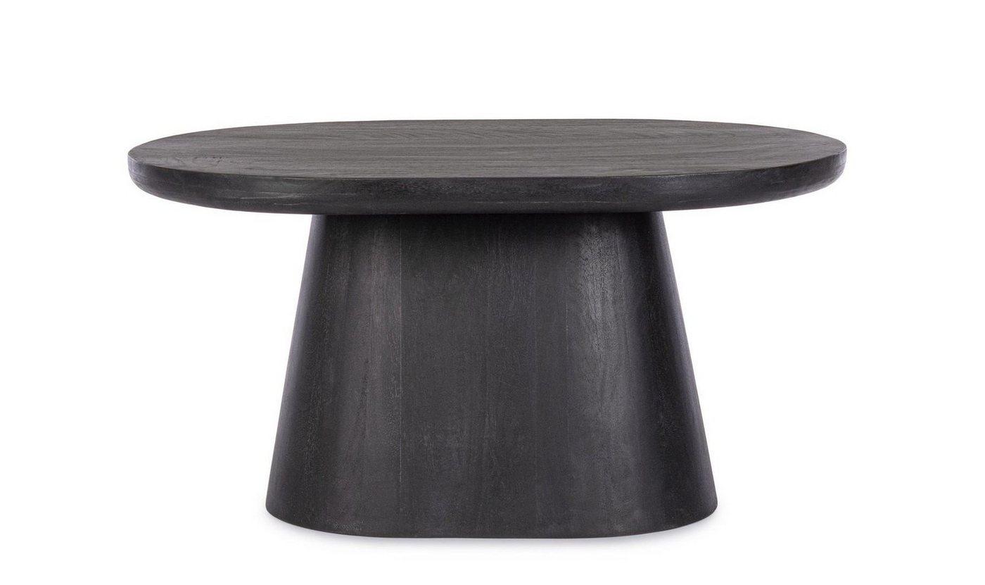 Natur24 Beistelltisch Fuji Beistelltisch 80 x 56 x 40 cm Mangoholz Schwarz von Natur24
