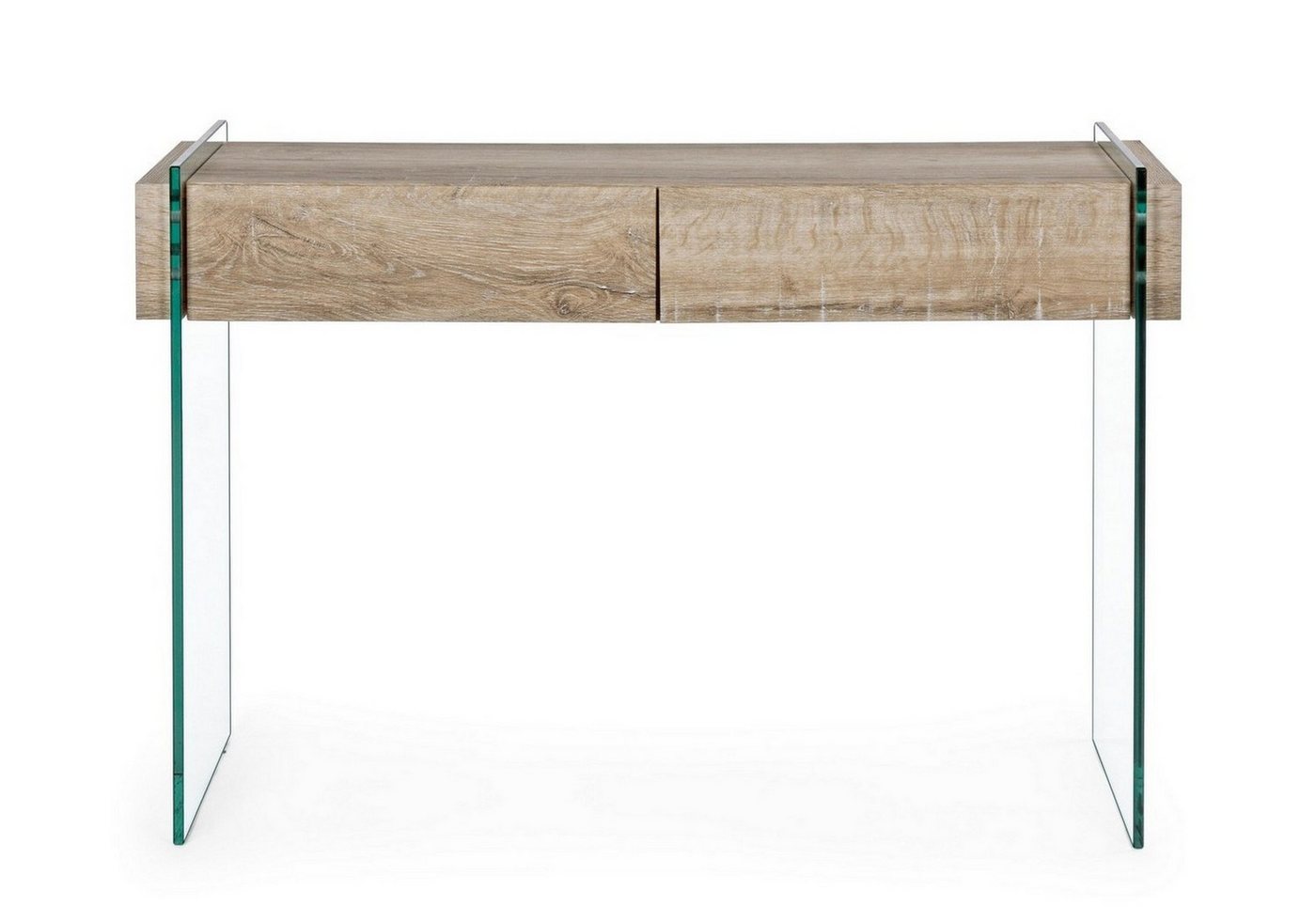 Natur24 Beistelltisch Konsolentisch Kenya 110 x 40 x 75 cm MDF Glas Natur von Natur24