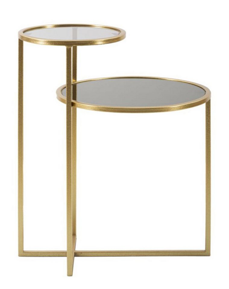 Natur24 Beistelltisch Levels Couchtisch 40 x 50 x 60.5 cm Metall Glas Gold von Natur24