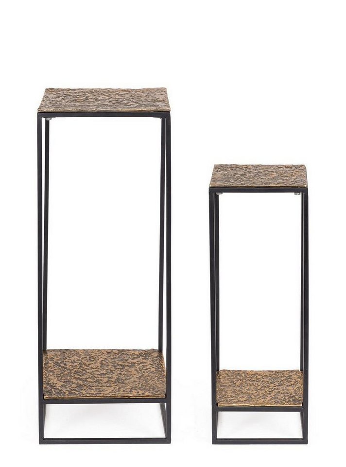 Natur24 Beistelltisch Mysore 2er Set Beistelltisch 35 x 35 x 91 cm Aluminium Metall Schwarz Natur24 Beistelltisch Mysore 2er Set Beistelltisch 35 x 35 x 91 cm Aluminium Metall Schwarz von Natur24