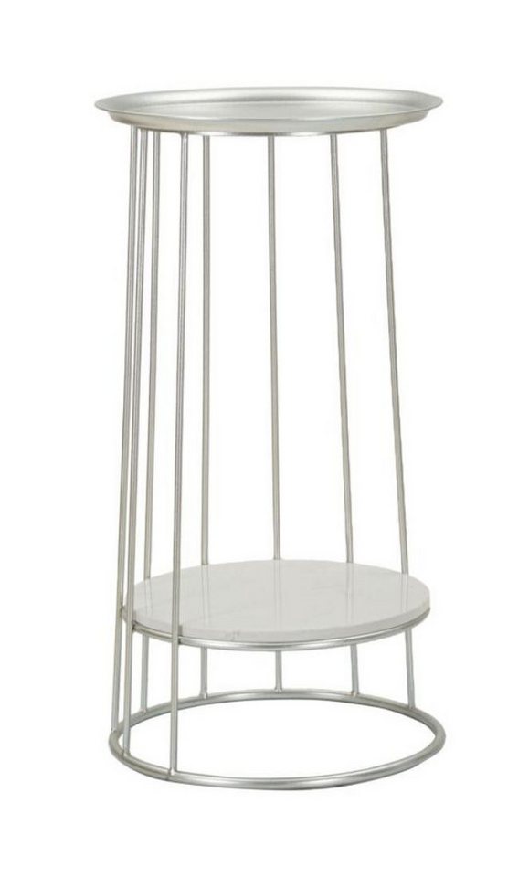 Natur24 Beistelltisch Towery Beistelltisch 40 x 40 x 76 cm Metall Marmor Silber Natur24 Beistelltisch Towery Beistelltisch 40 x 40 x 76 cm Metall Marmor Silber von Natur24