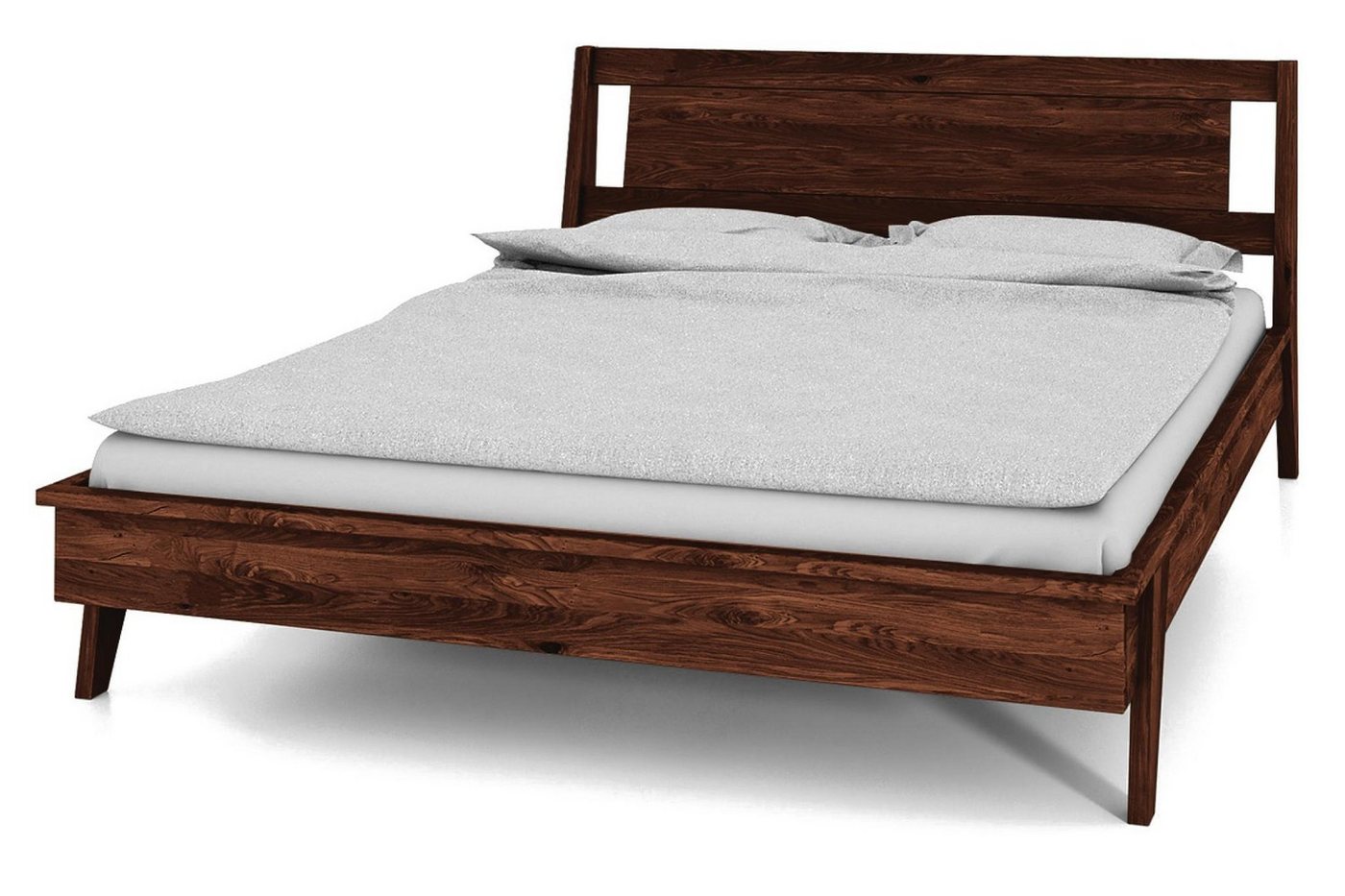 Natur24 Bett Bett Jetro Wildeiche massiv choco 200x200 mit Holzkopfteil Natur24 Bett Bett Jetro Wildeiche massiv choco 200x200 mit Holzkopfteil von Natur24
