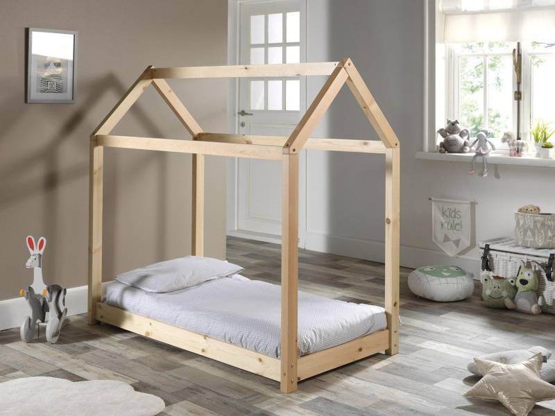 Natur24 Bett Bett-Set mit Liegefläche in 70 x 140 cm und einer Matratze von Natur24