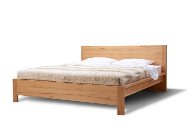 Natur24 Bett Doppelbett Amsterdam 180 x 200 cm Buche Nuss gebeizt und lackiert von Natur24