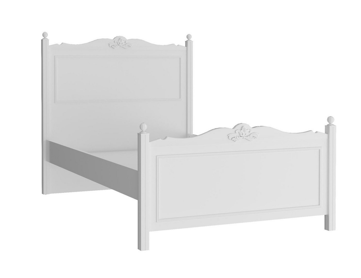 Natur24 Bett Weißes Bett mit Liegefläche 120 x 200 cm Natur24 Bett Weißes Bett mit Liegefläche 120 x 200 cm von Natur24