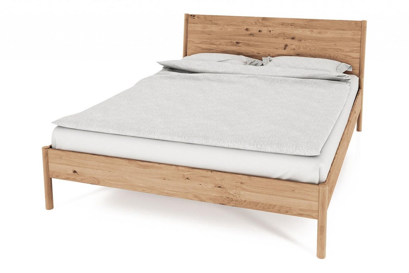 Natur24 Bett Zola Bett Wildeiche massiv bianco 180x200 mit Holzkopfteil Natur24 Bett Zola Bett Wildeiche massiv bianco 180x200 mit Holzkopfteil von Natur24