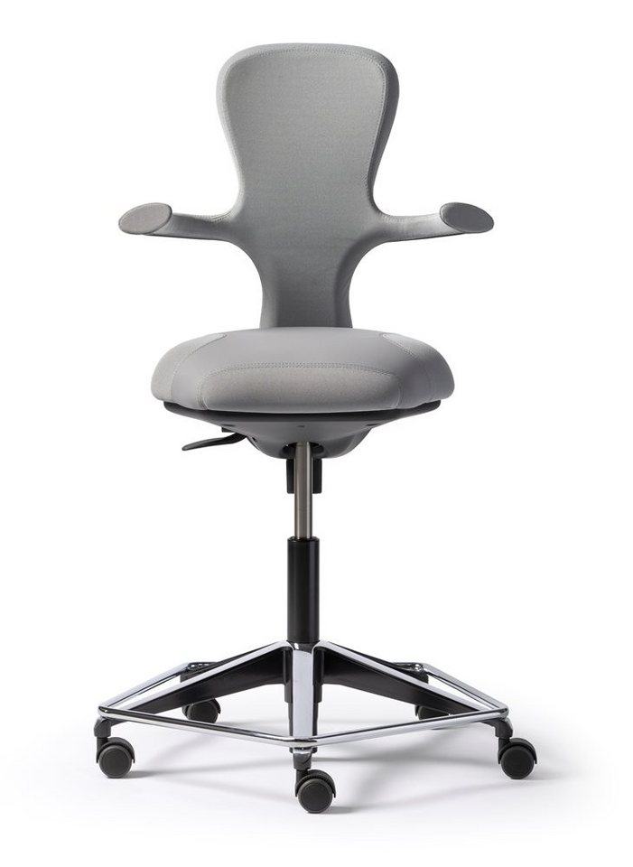 Natur24 Bürostuhl Schreibtischstuhl Bürostuhl 73 Task Stool Grau von Natur24