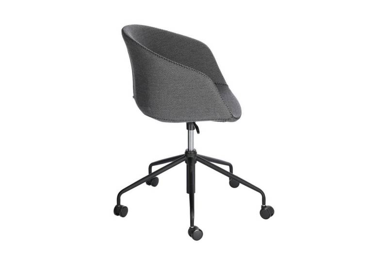 Natur24 Bürostuhl Schreibtischstuhl Yvette 66 x 72 x 88 cm Gewebe Dunkelgrau Büro von Natur24