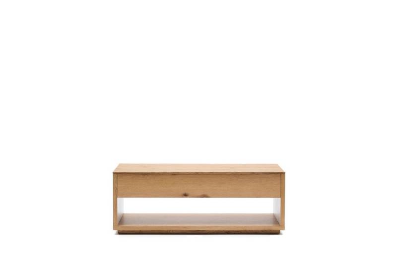 Natur24 Couchtisch Alguema Couchtisch 120 x 60 x 44 cm MDF Eichenholz Pappel Natur von Natur24