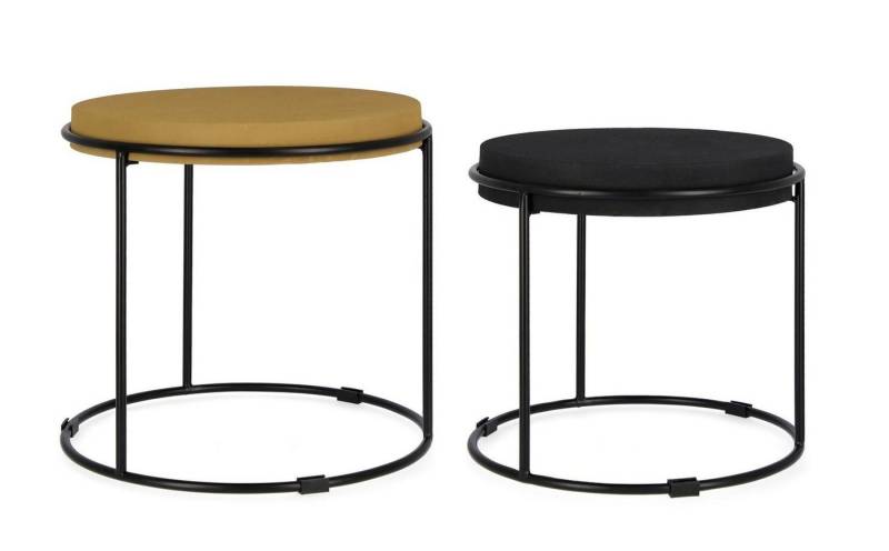Natur24 Couchtisch Couchtisch Gelb Set 2er von Natur24