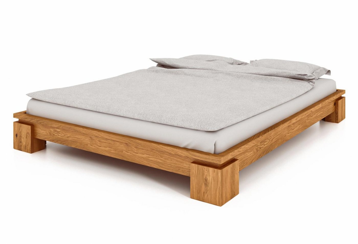 Natur24 Einzelbett Bett Tinci 3 niedrige Höhe 140x210 Wildeiche massiv ohne Kopfteil Natur24 Einzelbett Bett Tinci 3 niedrige Höhe 140x210 Wildeiche massiv ohne Kopfteil von Natur24