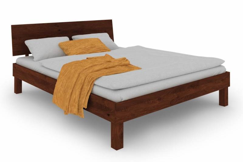 Natur24 Einzelbett Zigo Bett 200 x 120 cm Wildeiche Choco von Natur24