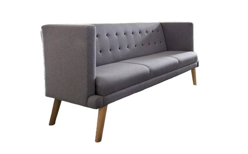 Natur24 Essbank Küchensofa Tischsofa Rimini 242x72 Grau von Natur24