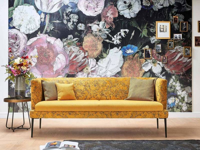 Natur24 Essbank Tischsofa Sofa Küchensofa Kobe 3-Sitzer 225x80x72 Gelb von Natur24