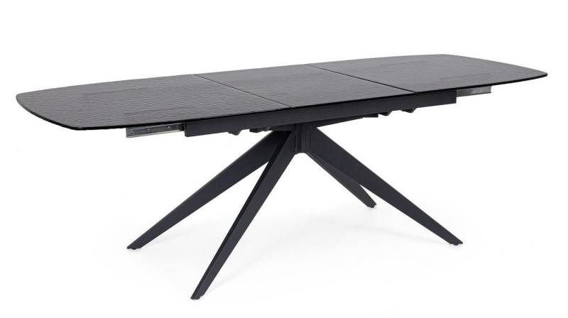 Natur24 Esstisch Anja Tisch 180-240 x 90 x 76 cm Stahl Glas Schwarz Natur24 Esstisch Anja Tisch 180-240 x 90 x 76 cm Stahl Glas Schwarz von Natur24