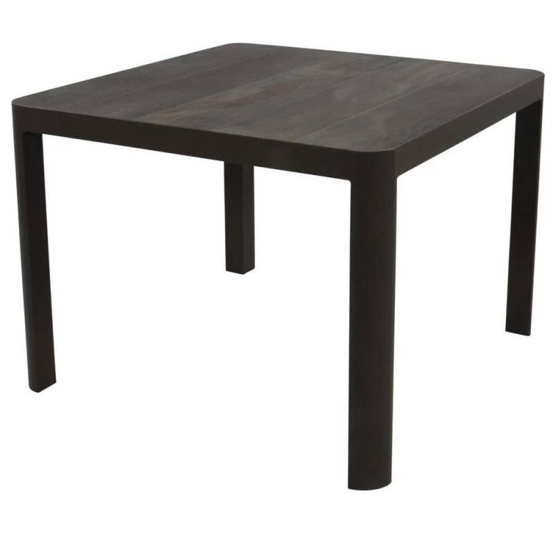 Natur24 Gartentisch Castilla Tisch Keramik Aluminium Beige Anthrazit 100 x 100 x 74 cm von Natur24