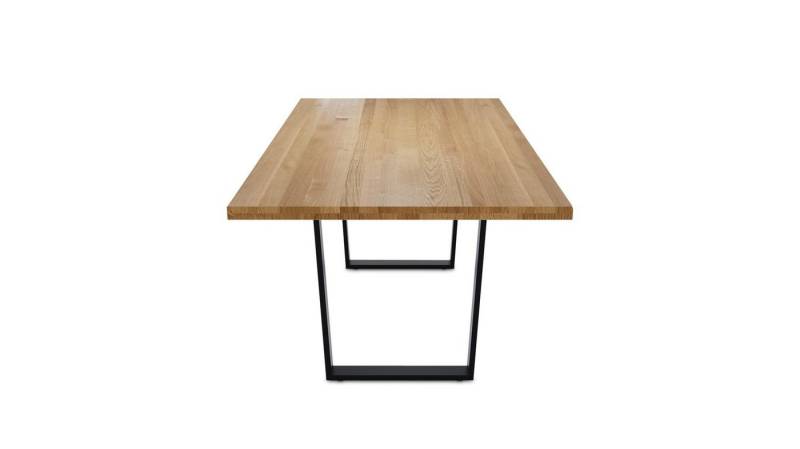 Natur24 Esstisch Jakarta Esstisch 160x90 Wildeiche mit gerader Kante und Metallkufen von Natur24